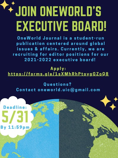 The background colors of this flyer are blue and green. There is a relatively large image of the earth at the bottom of the flyer, also pictured in blue and green. At the top left and bottom right of the flyer, there is an image of gold stars and/or sparkles.
