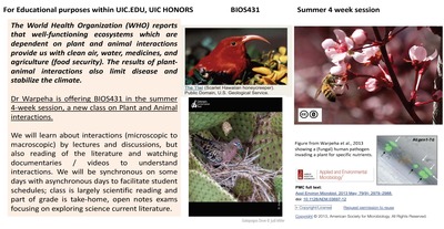 There are photographs of birds, plants, and flowers on the top, right side of the flyer. The logo for the American Society for Microbiology is also included in red.