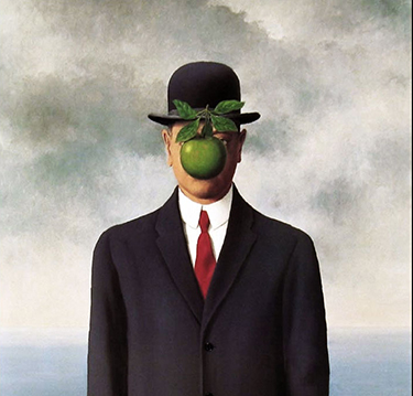 Magritte, Son of Man self-portrait
