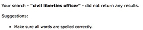 NSA Civil Liberties officer search fails