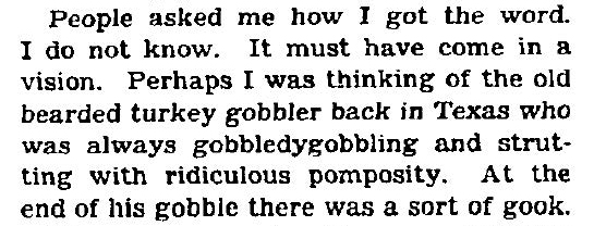 Gobbledygook is the sound of a self-important turkey