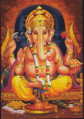 ganesha Ganesha, the Hindu god with an elephant head on a boy's body