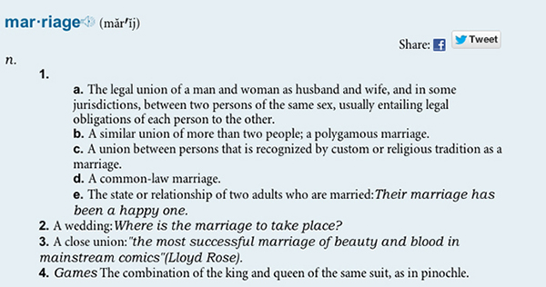 Who defines marriage? Illinois