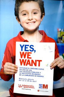 estudiar Image of a subway placard showing