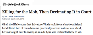 decimate NY Times headline: Killing for the mob, then decimating it in court