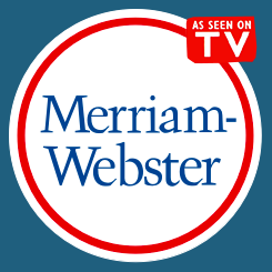 Merriam-Webster logo with "As Seen on TV" superimposed on it.