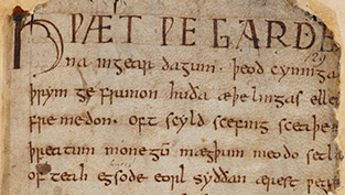 hwaet.jpg The beginning of Beowulf, an Old English poem