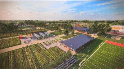 Design rendering of the JJK FAN campus in East St. Louis, Illinois. (Courtesy Nelson Byrd Woltz Landscape Architects)