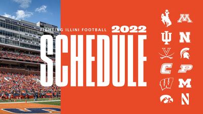 graphic reads "Fighting Illini Football 2022 Schedule"