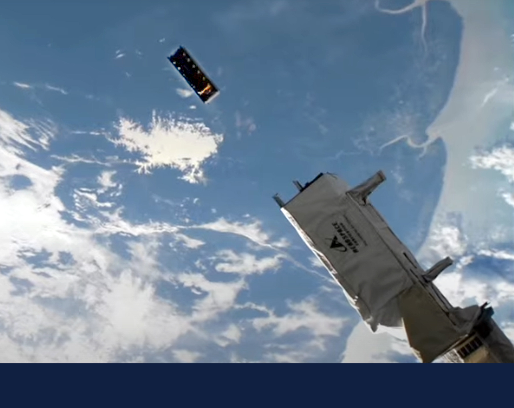 CAPSat is deployed into orbit by robotic arm from the International Space Station on October 12, 2021 . Photo courtesy NASA/ISS