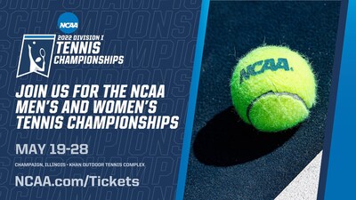 informational graphic for the NCAA Tennis Championships hosted at Illinois