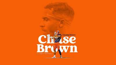graphic shows profile image of Chase Brown with text, 'Chase Brown: Chasing History
