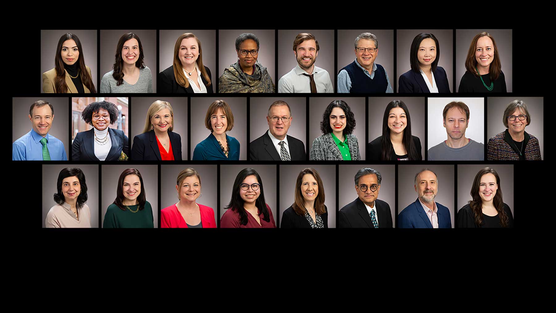 portrait images of all winners of Excellence in Instruction awards for 2023. Photos and composite image by Michelle Hassel