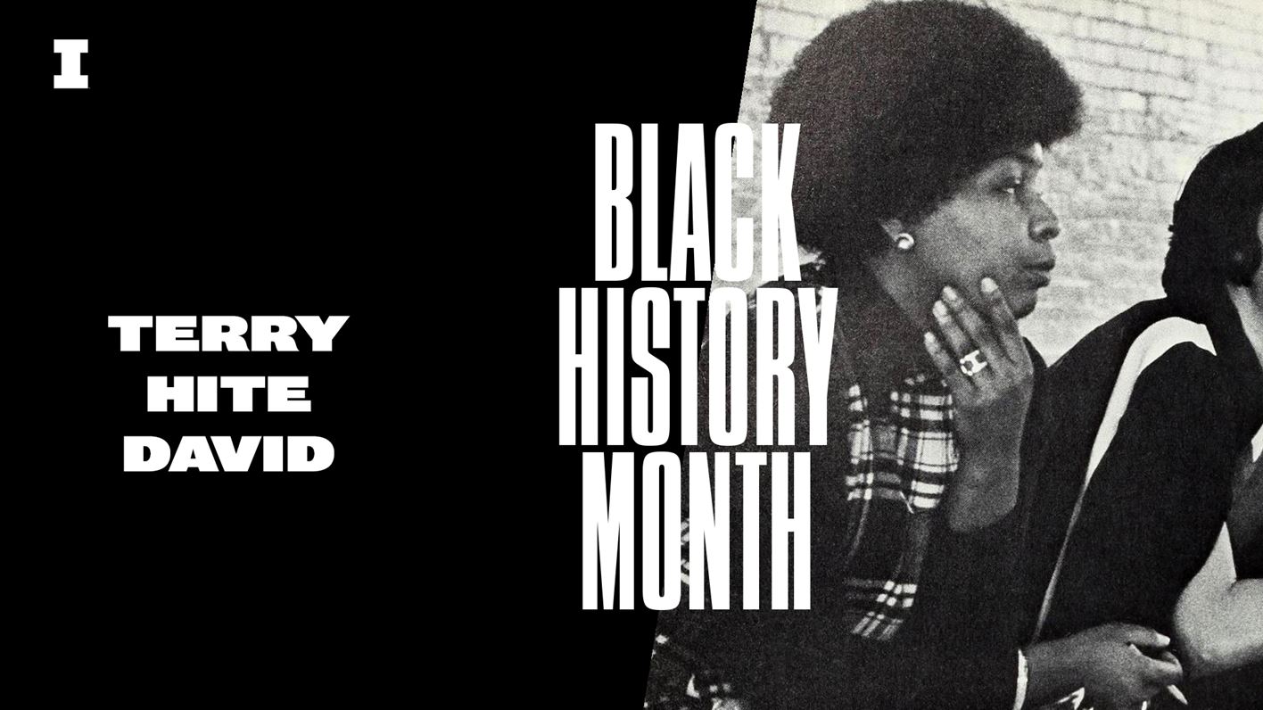 Black History Month graphic with image of Terry Hite David