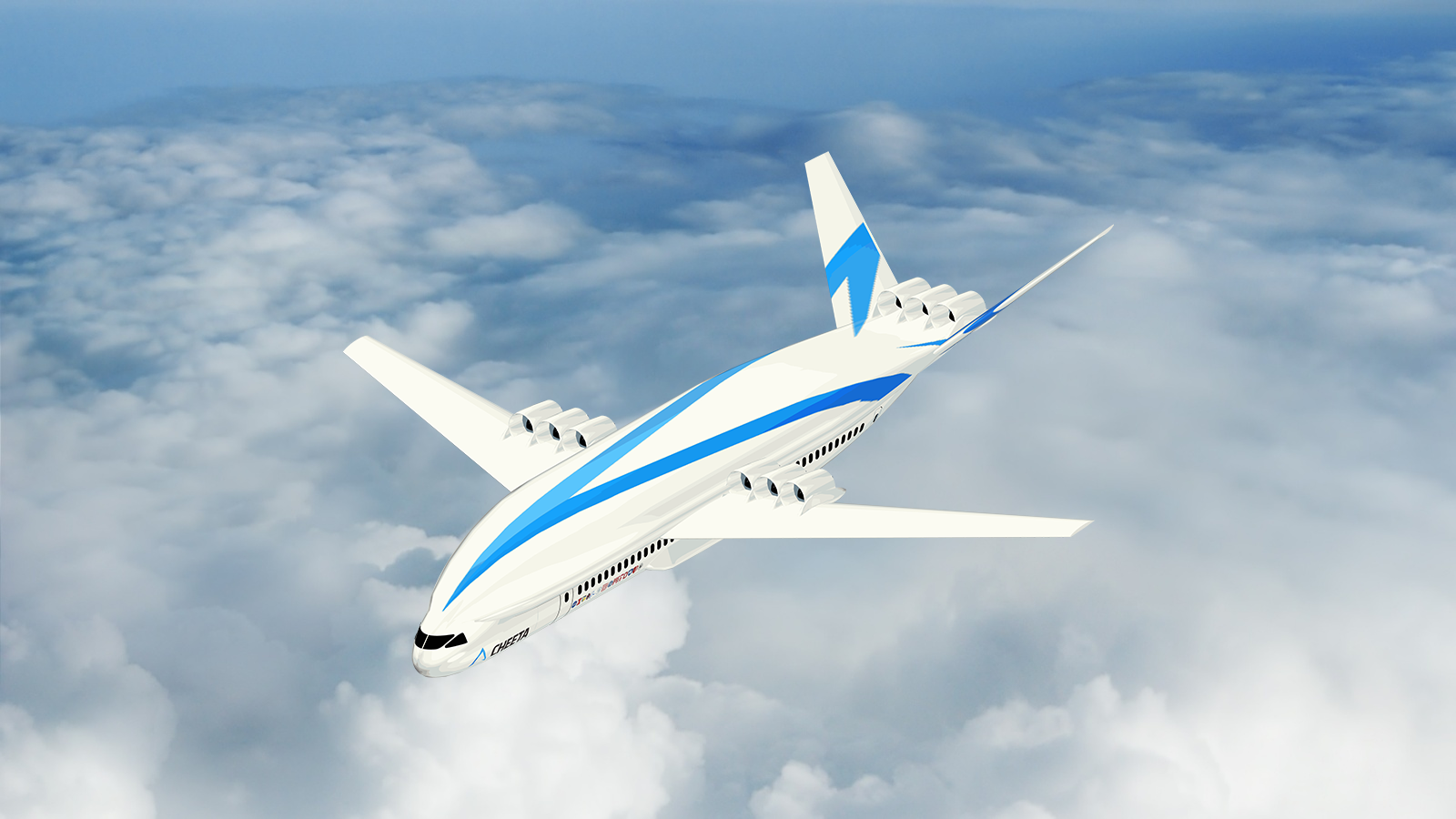 Conceptual configuration of hydrogen-electric transport aircraft.