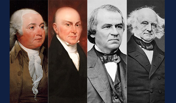 John Adams, John Quincy Adams, Andrew Johnson, and Martin Van Buren are the only four presidents in history who have skipped the inauguration of their successor. (Wikimedia Commons.)