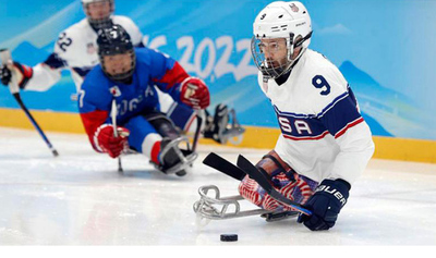 University of Illinois Paralympian Travis Dodson skates for Team USA