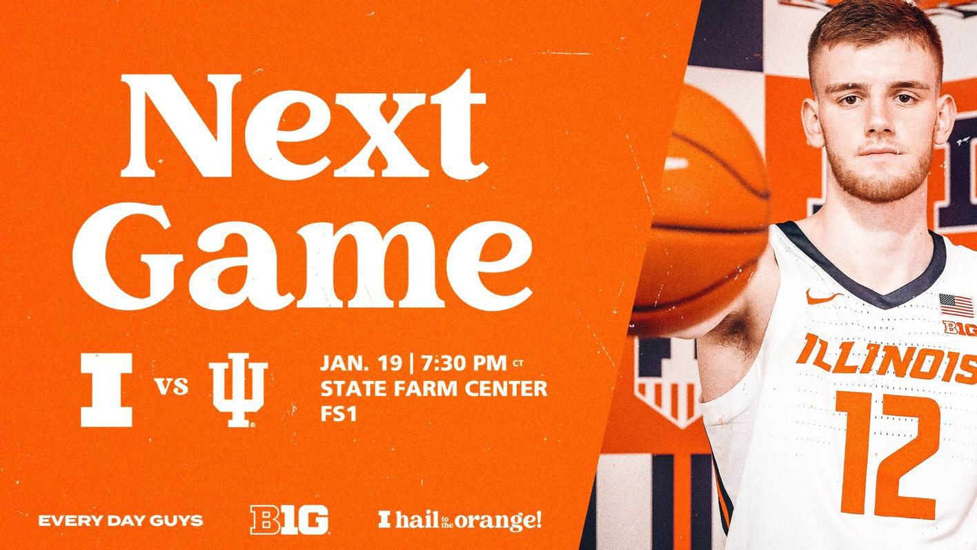 Junior center BRANDON LIEB featured on graphic promoting the game on January 19, 2023