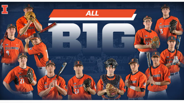composite image of all big ten award winning baseball players