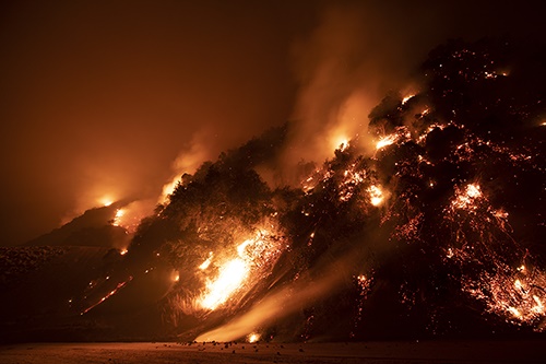 stock image of recent California wildfires