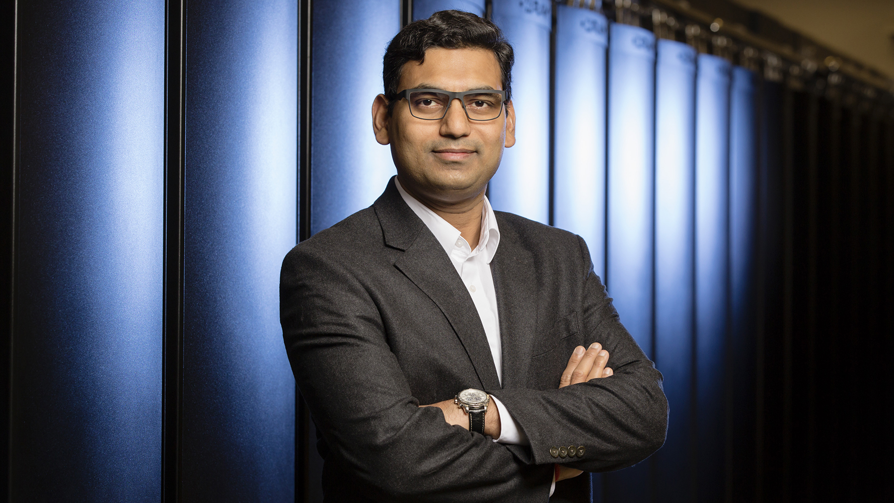 Chemical and biomolecular engineering professor Diwakar Shukla leads one of eight Illinois projects awarded funding from the C3.ai Digital Transformation Institute to help mitigate COVID-19.  Photo by L. Brian Stauffer