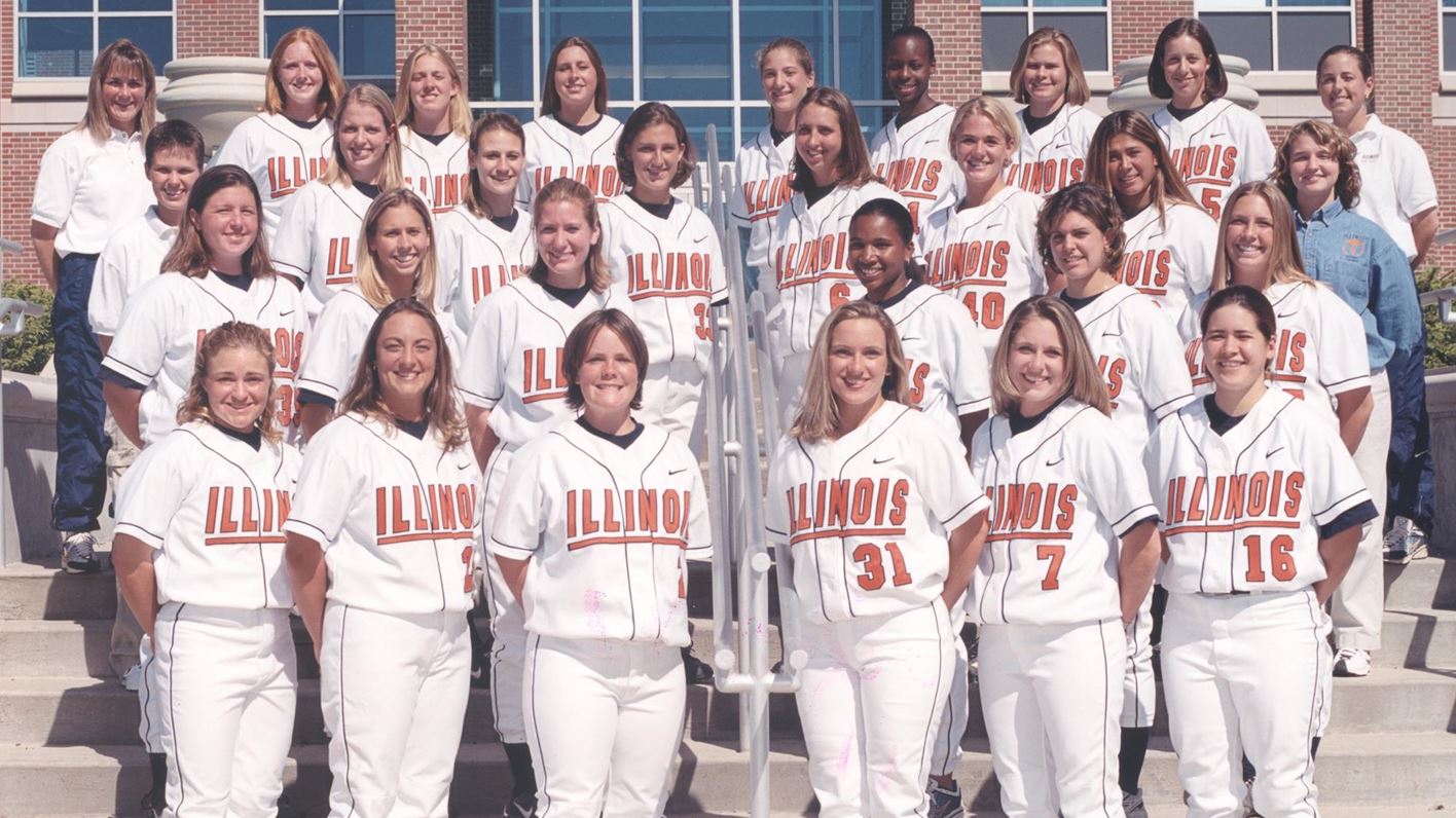 one of the first Illini softball teams - team photo
