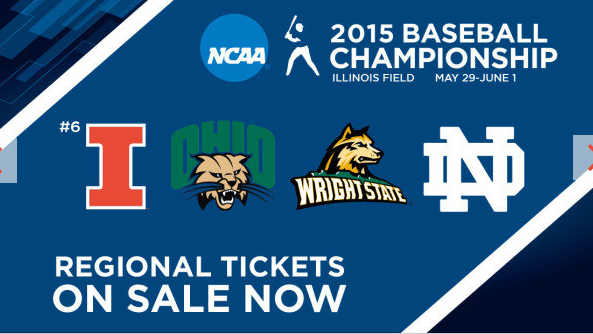banner ad for ncaa regional baseball games at illinois