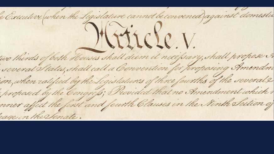 image of U. S. constitution text for Article 5