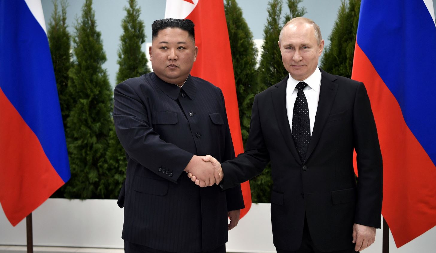 North Korean Leader Kim Jong-Un Meets Russian President Vladimir Putin in Vladivostok (April 25, 2019). File photo via Wikimedia Commons