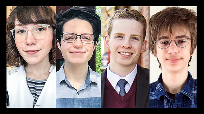 Students Emmarie Alexander, Marta Cortinovis, Evan Dray and Ariel Lerman.  Photos provided