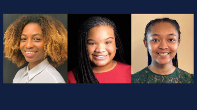 Fisk undergraduate students (L-R) Skye Faucher, Jaia Holleman, and Leiana-Lavette Woodard participated in summer training workshops at University of Illinois Urbana-Champaign. No photo credits available.