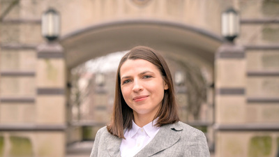 U. of I. kinesiology and community health professor Dominika Pindus. Photo by Fred Zwicky