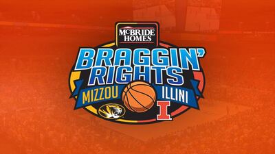 graphic advertises Illini-Mizzou Braggin' Rights game
