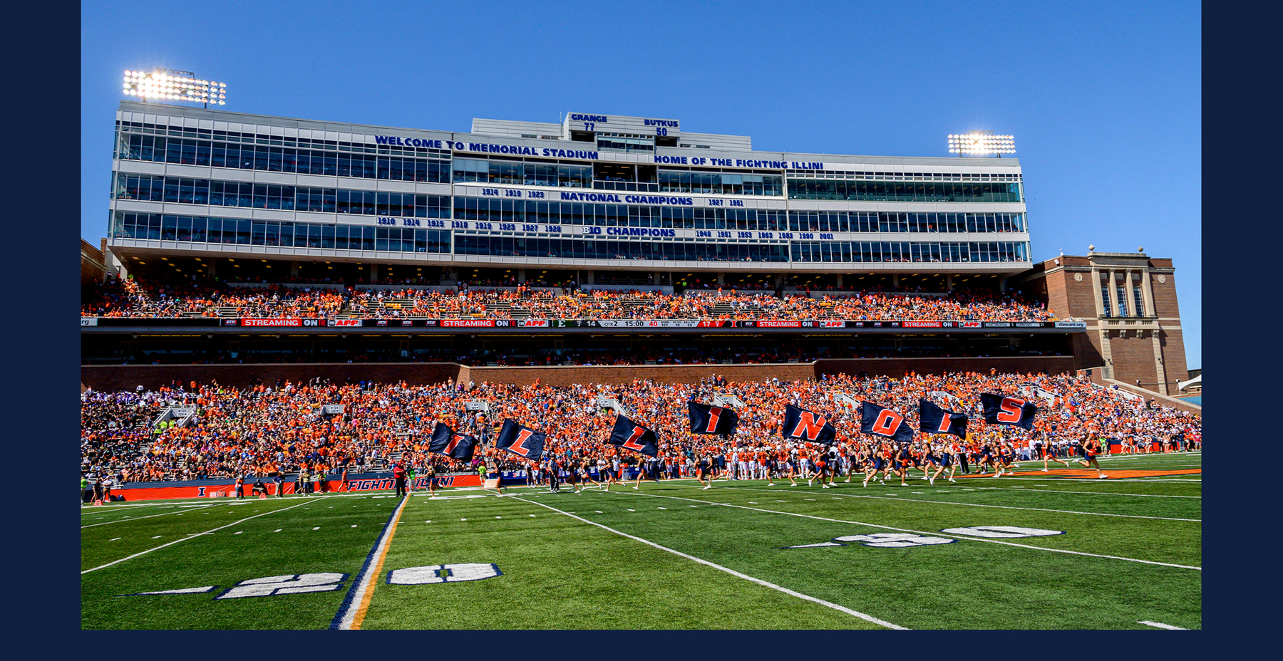 Memorial Stadium of a beautiful, pre-COVID gameday