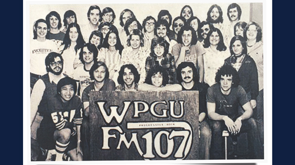 70s-era crew at WPGU. Image courtesy Illini Media Group