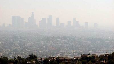 smog in downtown Los Angeles. Image from Flickr/Metro Library and Archive