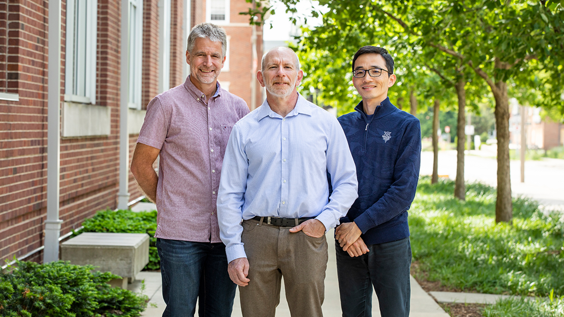 Jon Welty Peachey, Jules Woolf and Mikihiro Sato, all professors of recreation, sport and tourism at the University of Illinois Urbana-Champaign. Photo by Michelle Hassel