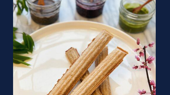 Churroats with unique dipping sauces, also created by the student team.