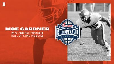 graphic celebrating Moe Gardner's selection for the College Football Hall of Fame