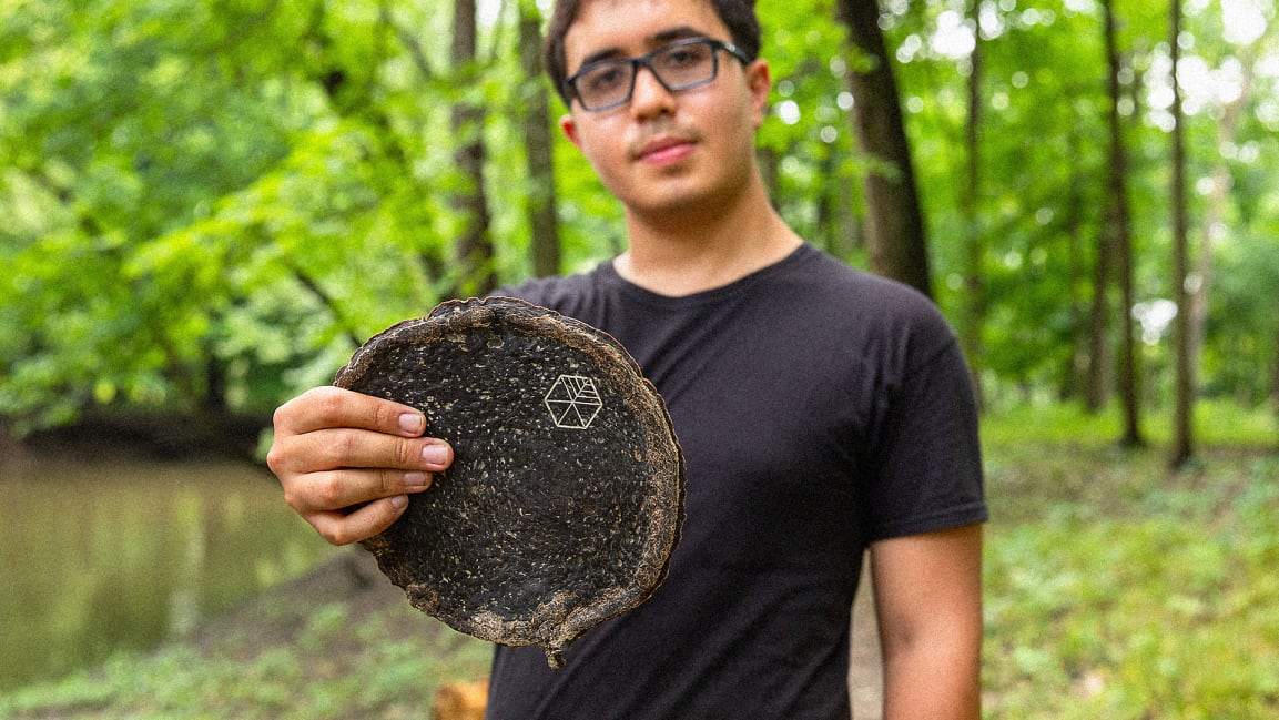 U of I student Gabe Tavas, founder of Symmetry, which makes the innovative wood alternative Pyrus.