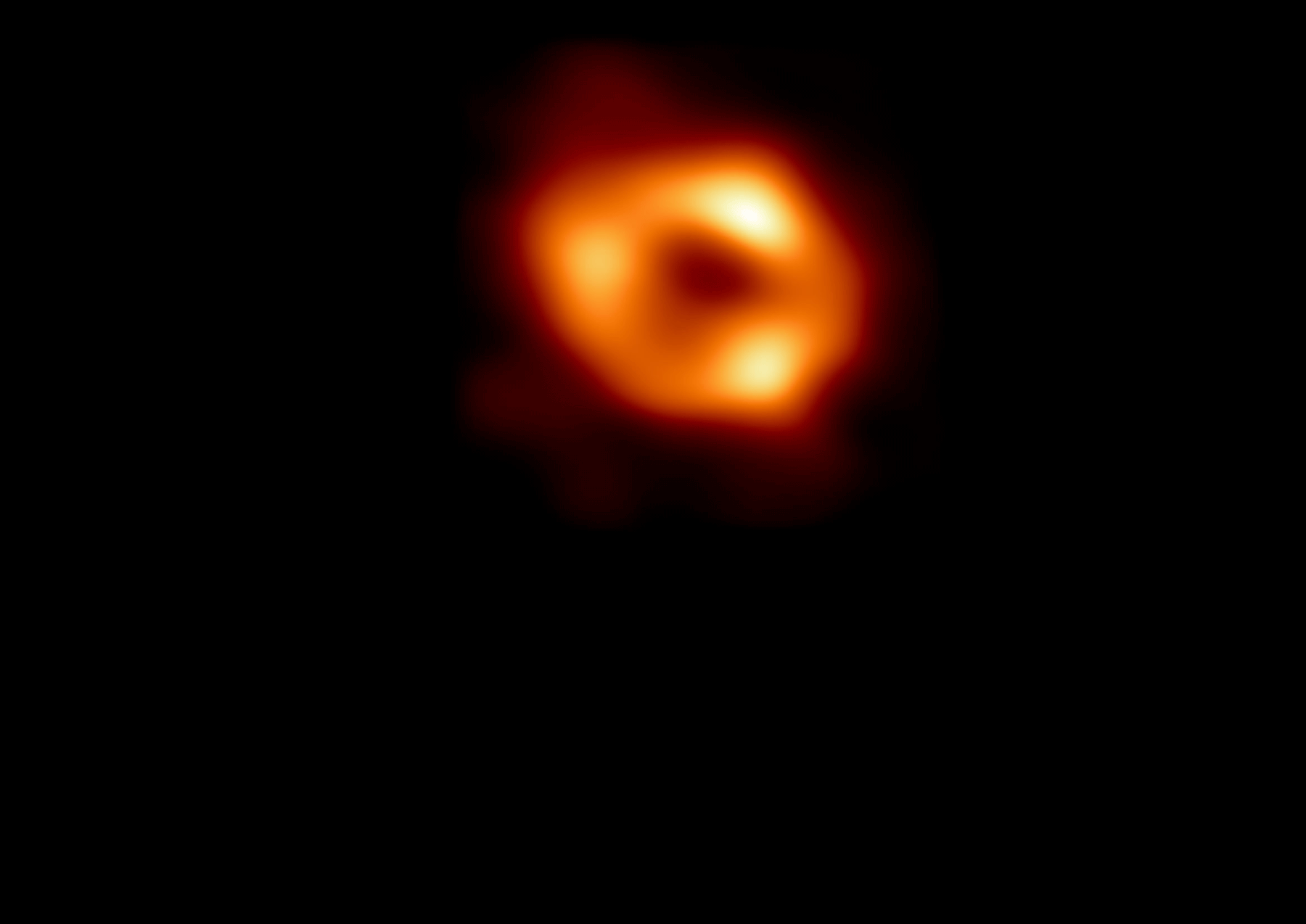 Physics professor Charles Gammie and his team contributed to research that produced the first direct visual evidence of the Sagittarius A star, the supermassive black hole at the center of the Milky Way galaxy.  Image courtesy Event Horizon Telescope collaboration