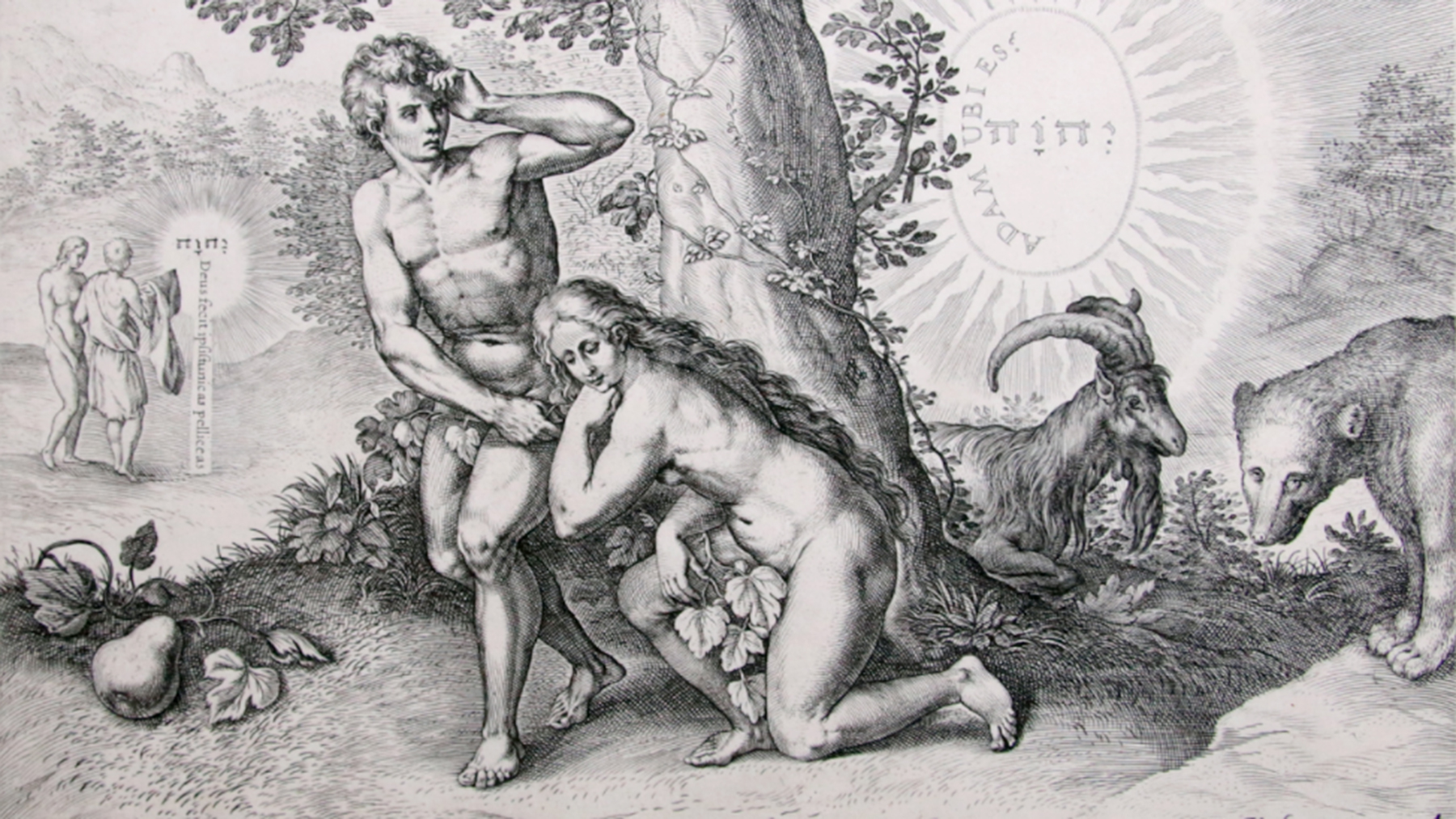 Jan Sadeler I, The Fall, 1643. Engraving. Museum purchase through the Robert and Sonia Carringer Art Acquisitions Fund.
