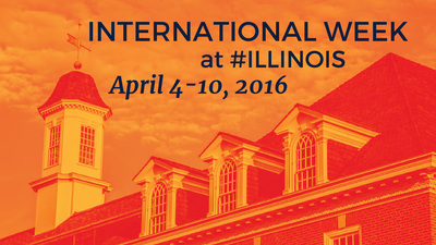 graphic illustration for International Week at Illinois