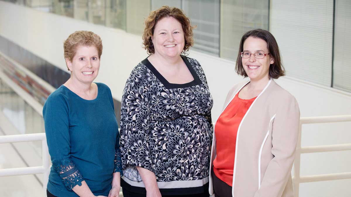 Illinois professors, from left, Jodi Flaws, Megan Mahoney and Rebecca Smith found that nocturnal hot flashes can serve as a predictor of insomnia in menopausal women.