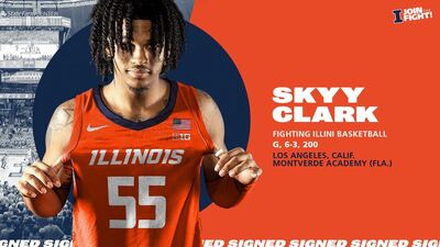 image of Skyy Clark wearing an Illinois jersey