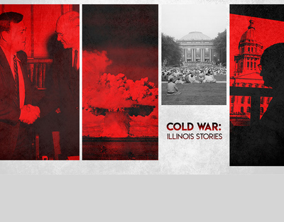 The Cold War’s presence on American universities would have many lasting effects, including the four episodes featured in the new documentary “Cold War: Illinois Stories.”  Graphic by Kaitlin Southworth