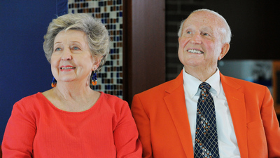 Mary and the late Lou Henson