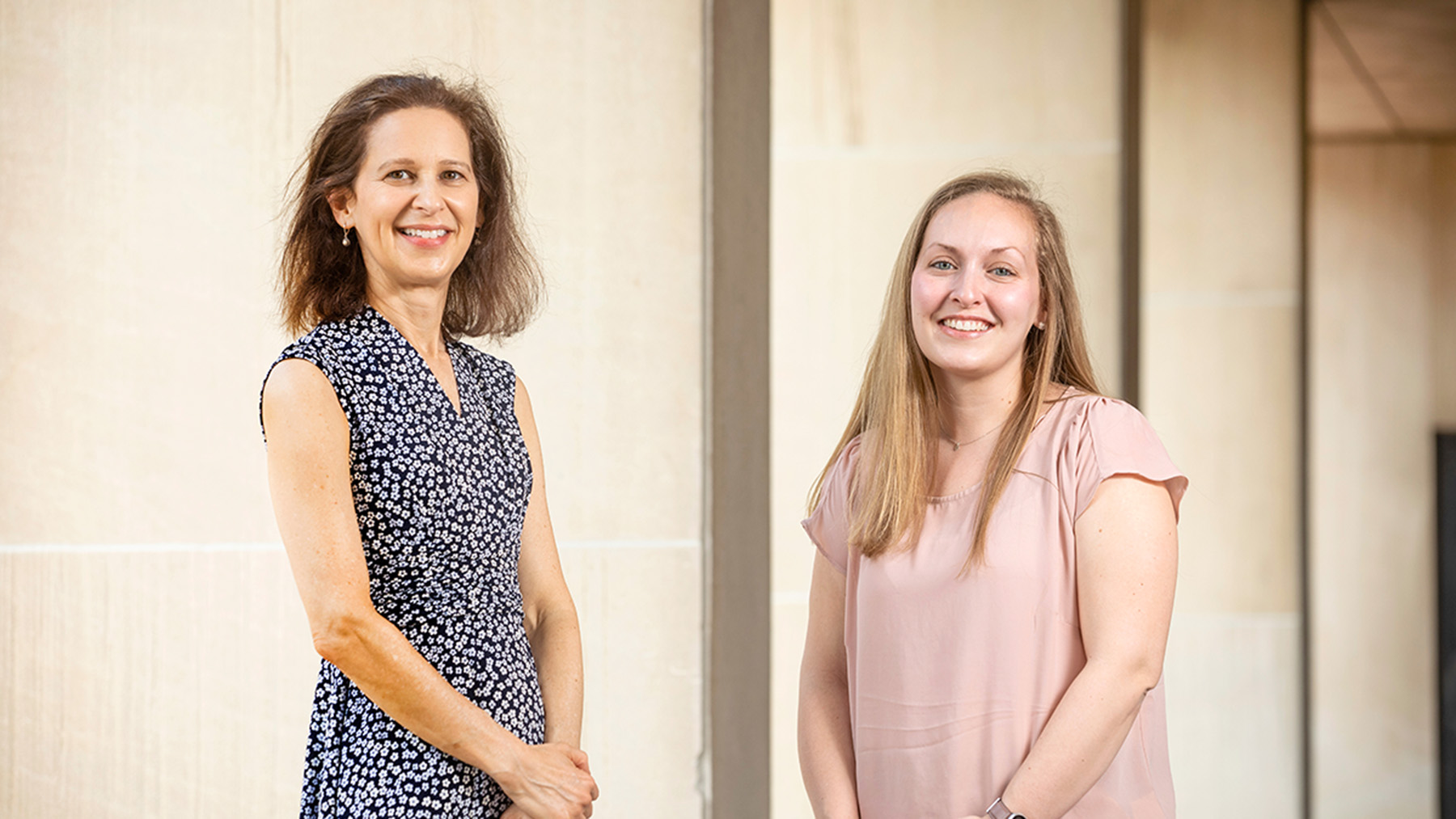 psychology professor Karen D. Rudolph and graduate student Haley Skymba.  Photo by Fred Zwicky