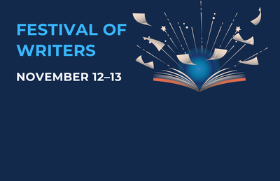 graphic advertising the Festival of Writers