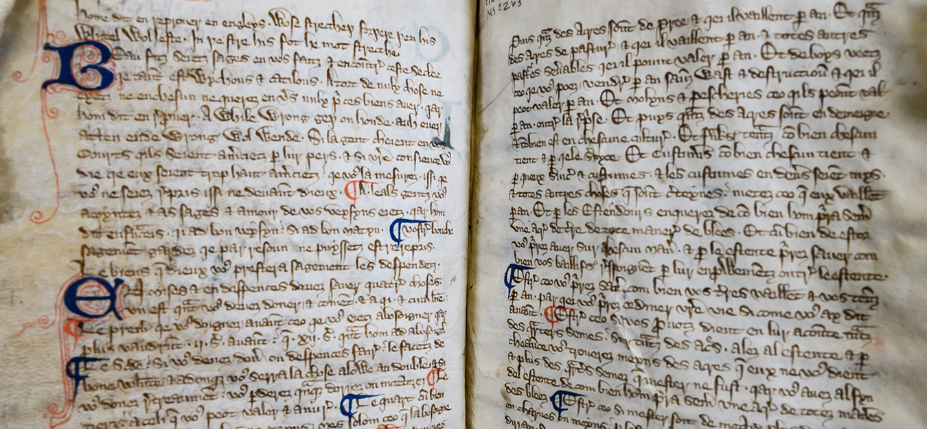 U of I Library&rsquo;s 15-millionth volume: A 13th century manuscript on 